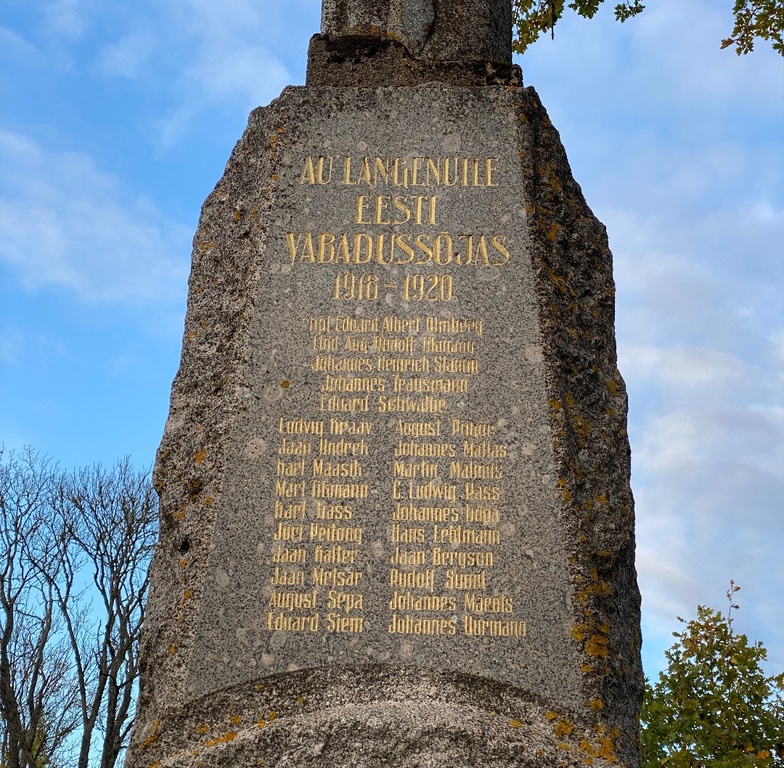 Monument of the fallen in World War I and War of Independence Harju County Rae County Jüri Church Garden rephoto