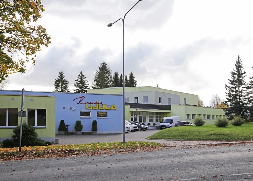 Kuremaa spordihoone võimla, eestvaade. Arhitekt Karl Aarmann rephoto
