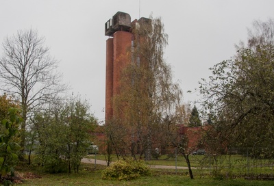 Tuletõrjedepoo Viljandis, vaade hoonele. Arhitekt Toomas Rein rephoto