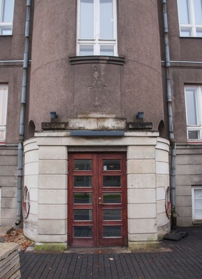 Building of the Viljandi Department of Eesti Pank. rephoto