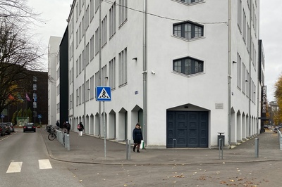 Trikootööstuse ajas Rauaniit tehasehoone, hilisem Suva, vaade. Arhitekt Eugen Habermann rephoto