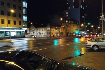 View from Liivalaia Street to Tatari Street in Tallinn rephoto
