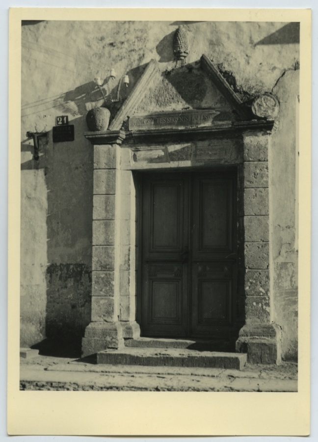 Narva, the portal of the poorest house of the German John Church.