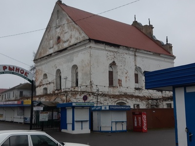 Slonim, Great Synagogue / Слонім, Вялікая сінагога (1916) - https://www.racyja.com/kultura/redki-zdymak-slonimskaj-sinagogi/ rephoto