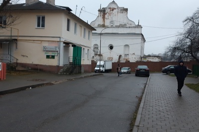 Słonim, Školny Dvor. Слонім, Школьны Двор (1916) - lang rephoto