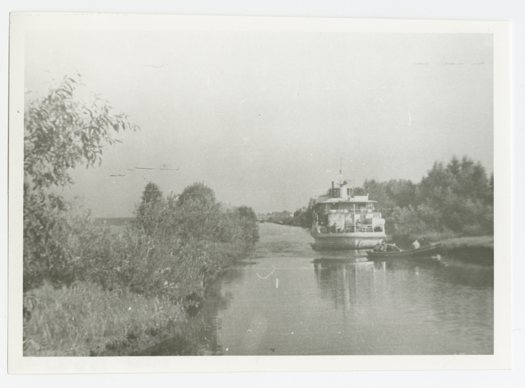 Motor ship ''Lermontov'' in Piirissaare channel