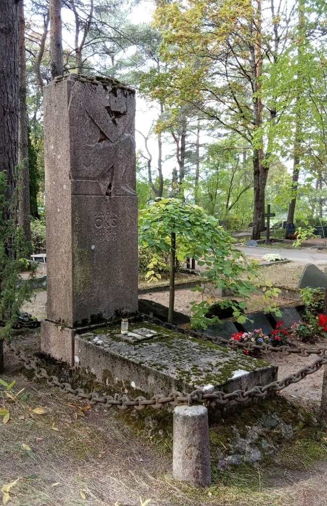 Jaan Oks funeral place in Tallinn on the Rahumäe cemetery rephoto