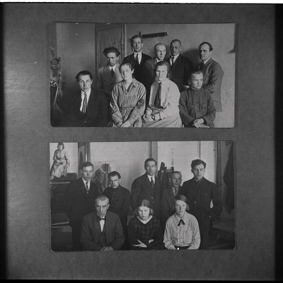 Two group images. Repro  duplicate photo