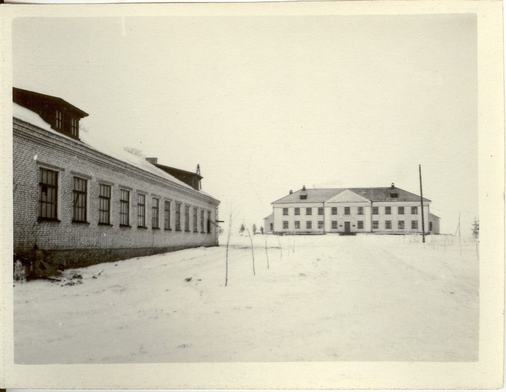 Photo, Järva-Jaani view, Earth school in 1959.