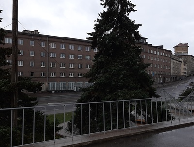 Äridega korterelamud Tallinnas, vaade hoonele. Arhitektid Friedrich Wendach, Agnes Vulp ja Ilmar Laasi rephoto
