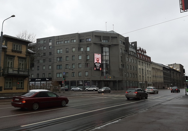 Building built for Estonian Energy at the corner of Narva highway and Kreutzwald Street. rephoto
