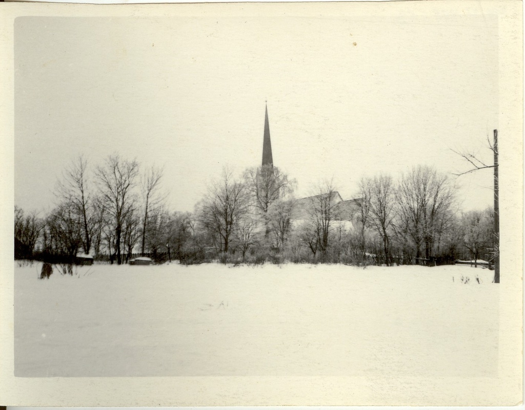 Photo, Järva-Jaani view, church in 1959.