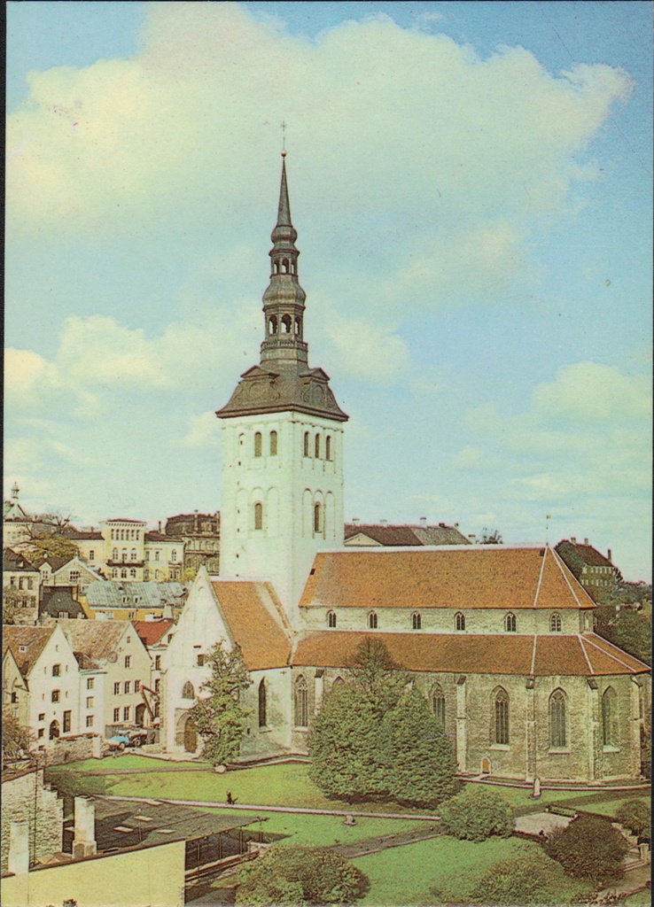 Postcard Tallinn Niguliste Church 1988