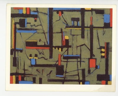 Murray Hantman (1904-1999), Industrial Composition, 1948, oil on canvas  duplicate photo