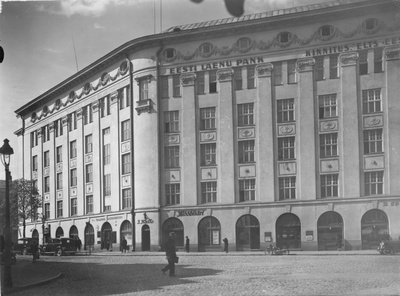 View of the building of the Bank of Latvia on Suur-Karja Street  similar photo