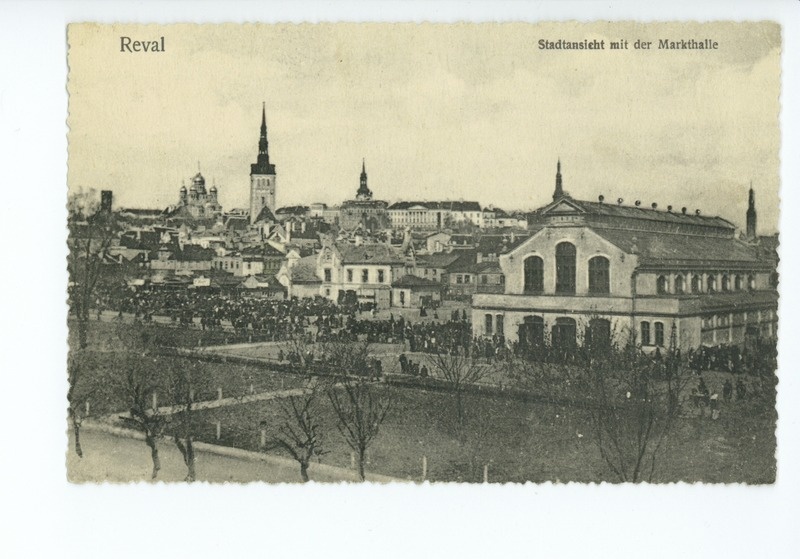 Tallinn, Reval Stadtansicht mit der Markthalle