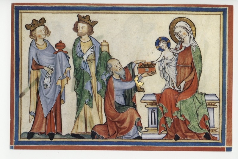 Adoration of the Magi, The Cloisters Apocalypse, illuminated manuscript, French; circa 1330