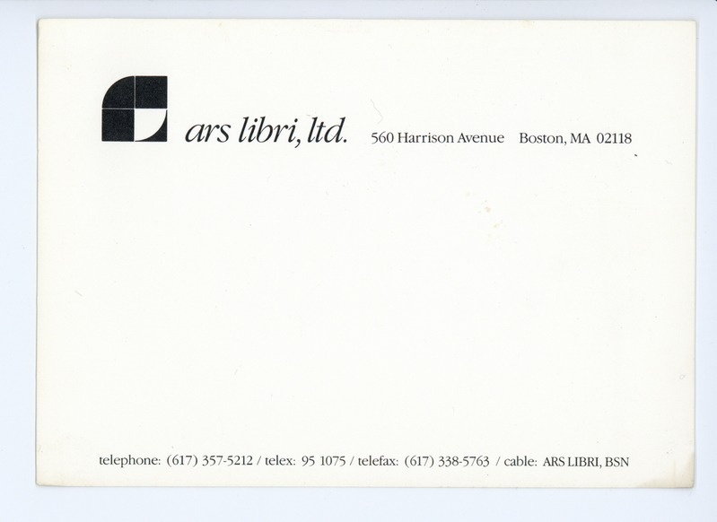 Ars Libri Ltd - Boston