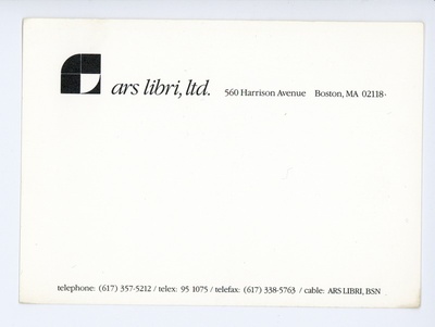 Ars Libri Ltd - Boston  duplicate photo