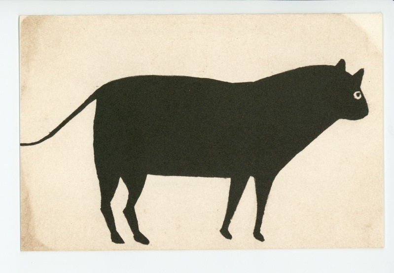 Bill Traylor, Black House Cat, ca 1939-1942 (Outsider Art)