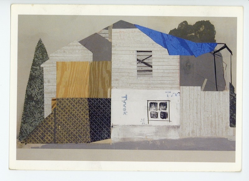 Whiting Tennis (b 1959), Greenwood, 2004, (acrylic, collage on canvas)
