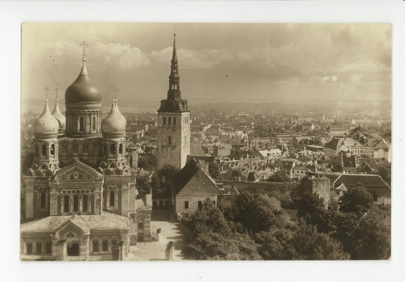 Eesti, Tallinn, vaade linnale, esiplaanil Aleksander Nevski katedraal ja Niguliste kirik