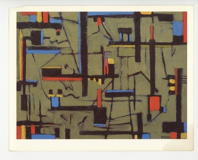 Murray Hantman (1904-1999), Industrial Composition, 1948, oil on canvas  duplicate photo