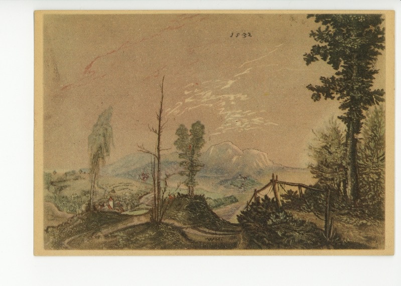 Wolf Huber (1485–1553), Voralpenlandschaft, (1532)