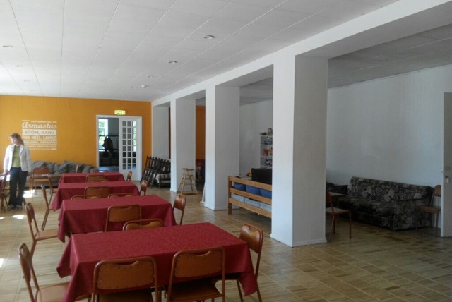 Kuressaare Nelikaare kiriku kohvikusaal enne restaureerinist (Kaare tn 6) rephoto