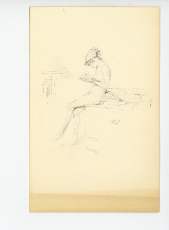 Little Nude Model Reading, (1889-1890), Lithograph by James McNeill Whistler (1834-1903), lithograph in black on wove paper