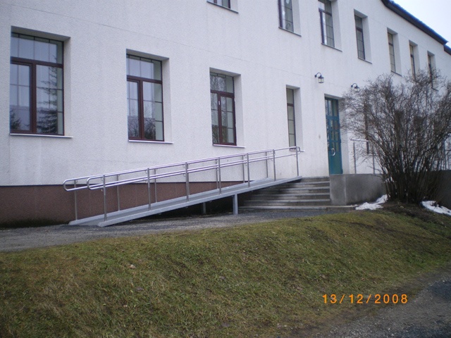 Turba Gymnasium, renovated schoolhouse. Head staircase.