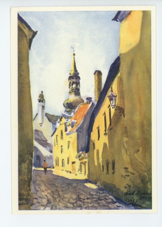 Tallinn, Linnuse tänav Toompeal (Akvarell, 1967)