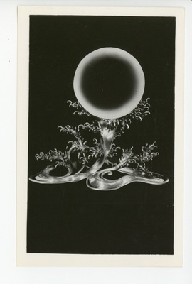 Ball and Stand, Sphere of Crystal-Silver Stand, Gh'ing Dynasty  duplicate photo