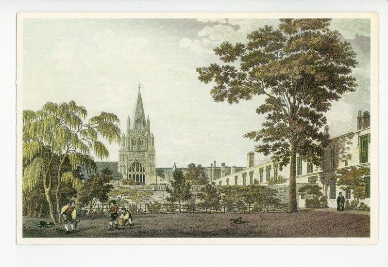 The Cathedral of Christ Church from the Dean's Garden, (Michael Rooker), From the Oxford Almanack of 1782