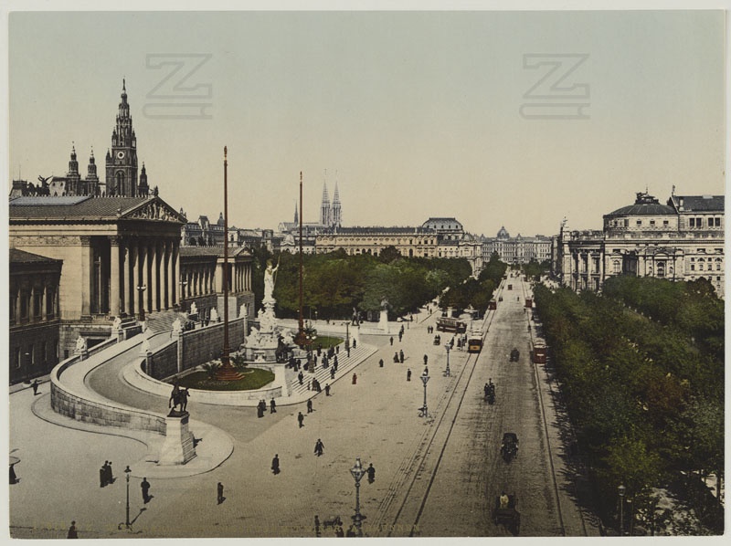 Vienna. Parliament building with minerva browns