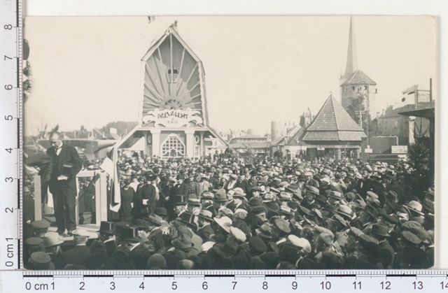 Estonian National E.P.S. Exhibition in Tallinn 10. - 19. Ix 1921, Minister of Economy Kukk opens the exhibition