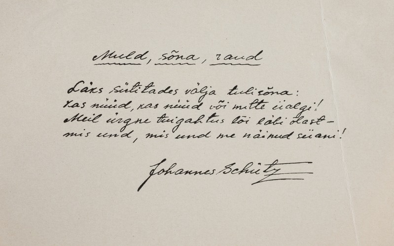 Juhan Sütiste autograaf