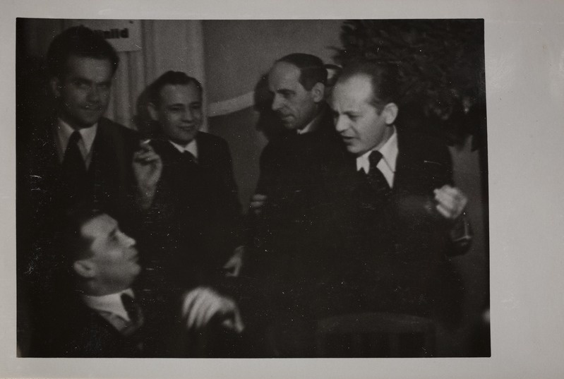 Sinimandrias 2. märtsil 1936. Karl Ader, T. Mihkelson, Johannes Semper, Juhan Sütiste, Mihkel Jürna