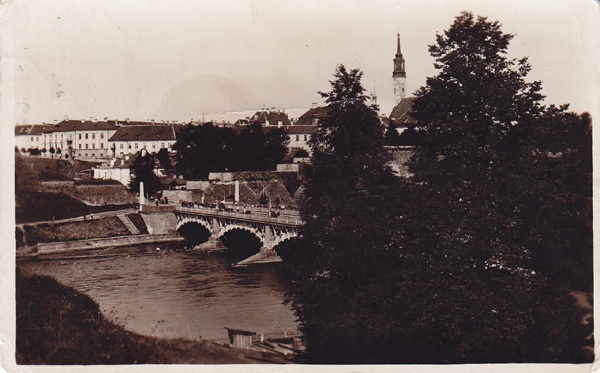 Narva. Wooden bridge and old town