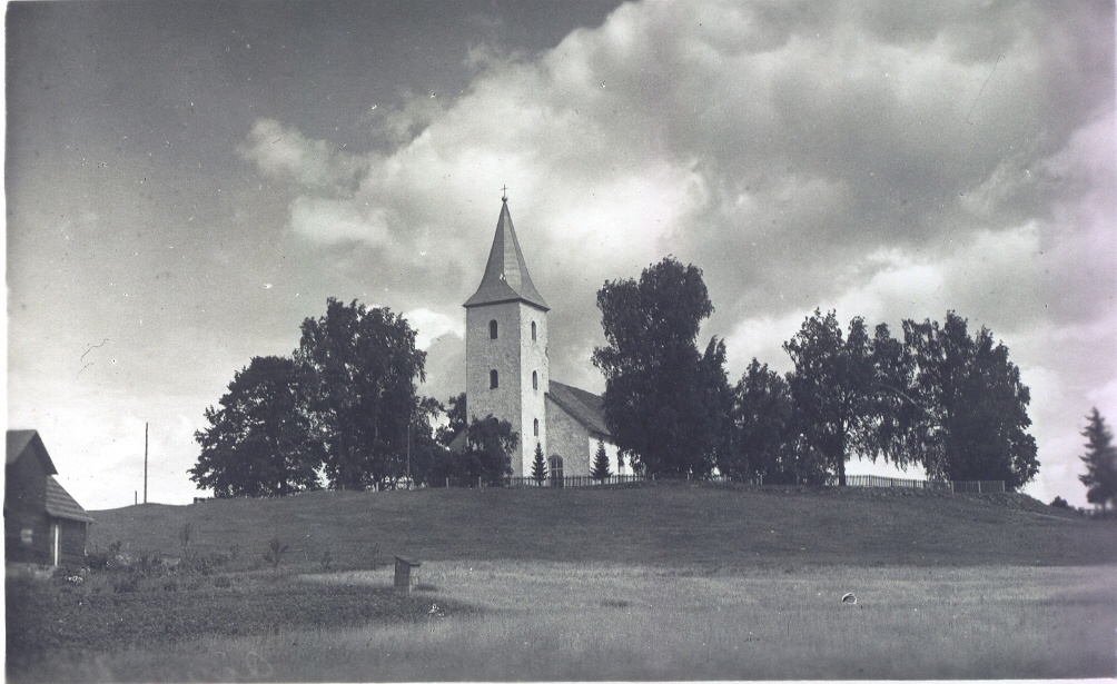 Photo postcard. Relax. View of Rõuge church in the southwest.