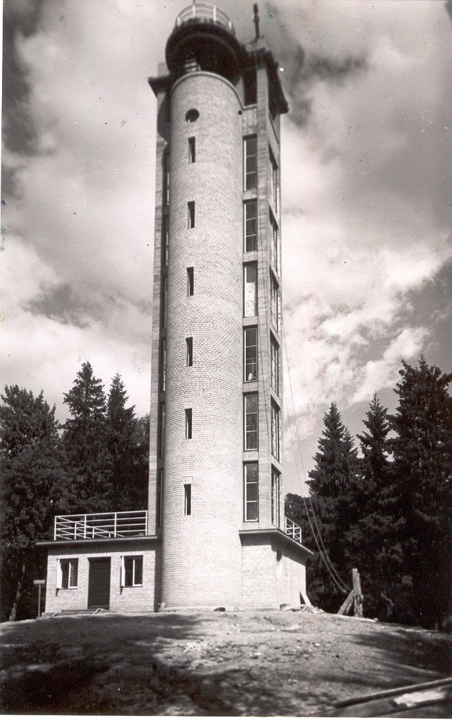 Photo postcard. Haanja. View Tower Big Eagle Mountain.