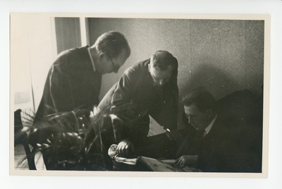 Eduard Ole, Peeter Kurvits, Friedebert Tuglas, 1938  duplicate photo