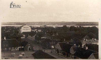 Photo.  View of Võru from the tower of the Lutheran Church towards Haanja in 1927.O.Haidaku photo  duplicate photo