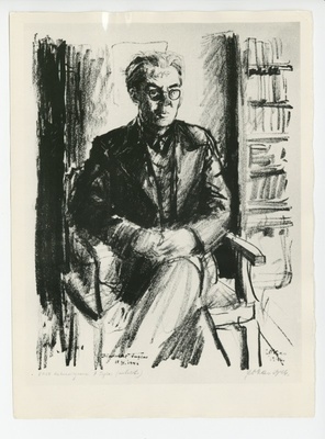 Evald Okas, ENSV rahvakirjanik Friedebert Tuglas, 1946  duplicate photo