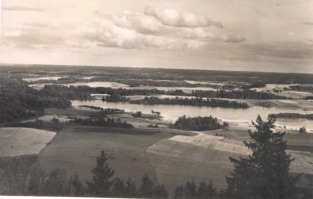 Photo postcard. View from the Great Munamäe view tower east- southeast.