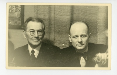 Friedebert Tuglas ja Karl Selistemägi, 1947  duplicate photo