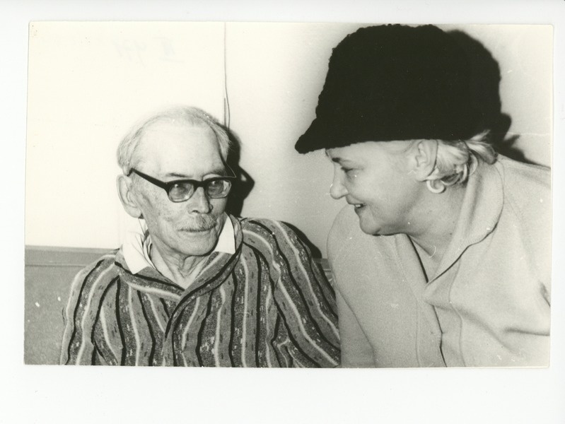 Friedebert Tuglas ja Maria Okas haiglas, 02.1971