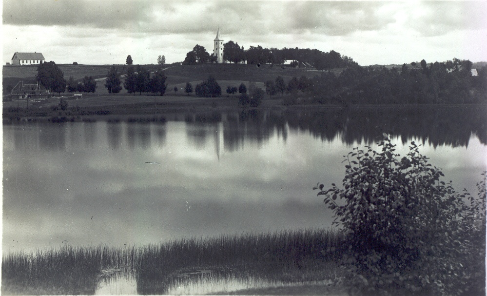 Photo postcard. Relax. View of Rõuge to Great Lake and the surroundings of the church.
