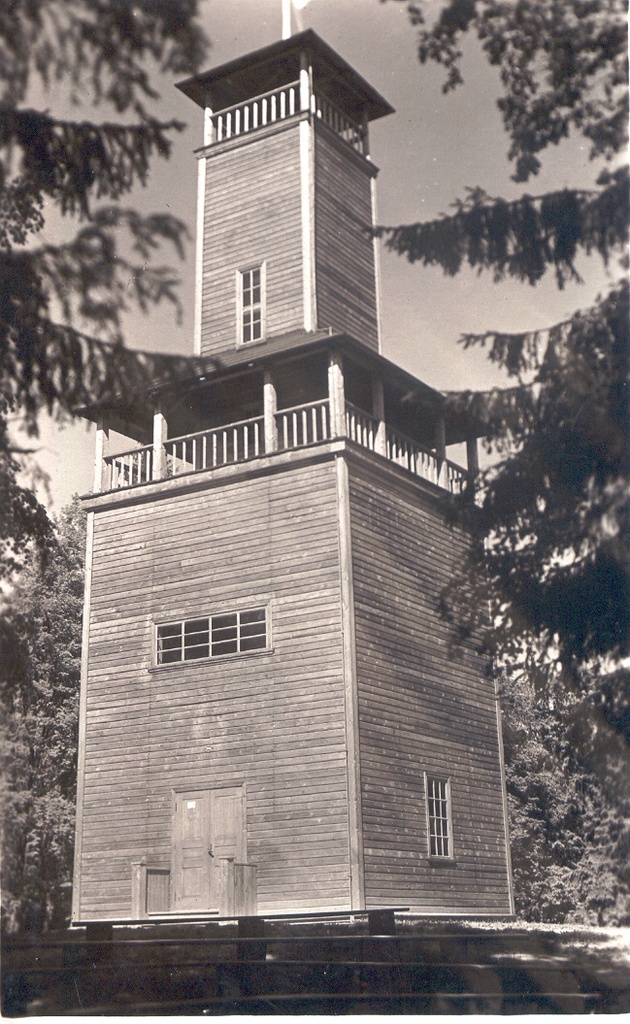 Photo postcard. Haanja. View Tower Big Eagle Mountain.