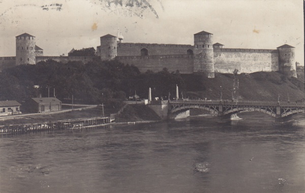 View of Ivangorod fortress and bridge